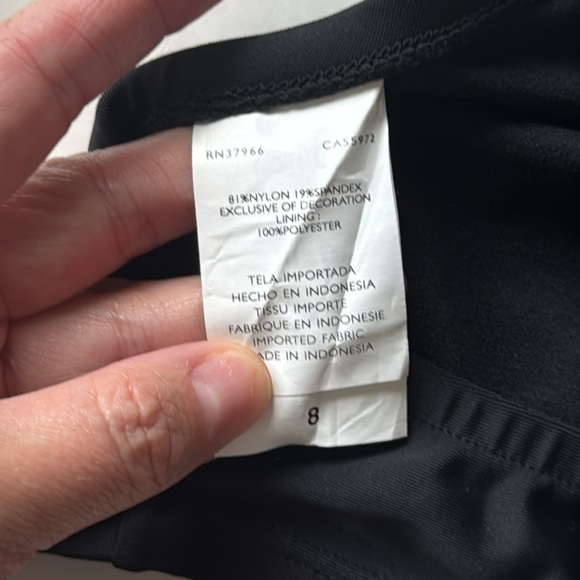 Nike 2-Piece Black Blue Bikini Two Piece Racer Back Swim Suit Women's Size 8 - Picture 7 of 8